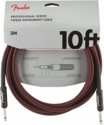 FENDER Professional Series 10' Instrument Cable Red Tweed