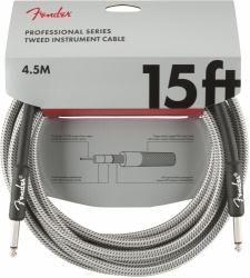 FENDER Professional Series 15' Instrument Cable White Tweed