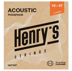 HENRY'S STRINGS HAP1047 ACOUSTIC PHOSPHOR - 010“ - 047“