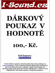 Dárkový poukaz v hodnotě 100,- Kč. 