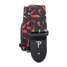 PERRI'S LEATHERS 7644 Design Fabric Strap Red Peppers