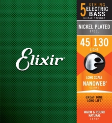 Elixir Bass 5 string Nanoweb  0.45-130